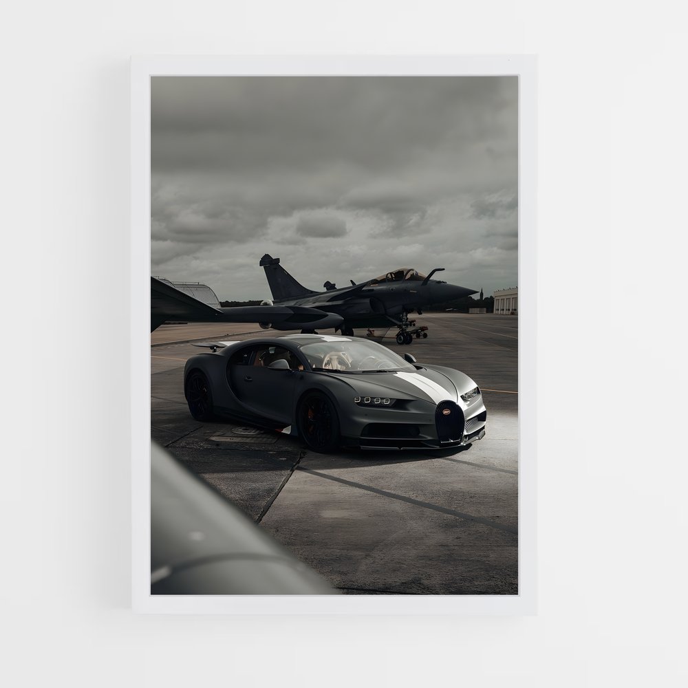 Poster Supercar Takeoff – affiche Bugatti (vue 3)